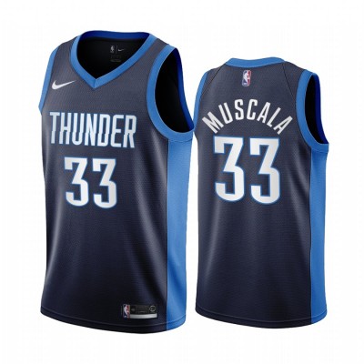 Oklahoma City Thunder #33 Mike Muscala Navy Youth NBA Swingman 2020-21 Earned Edition Jersey